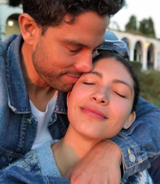 Grace Gail with her husband Adam Rodriguez.